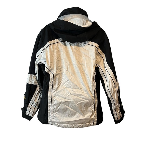 VOLKL Nano Ski Snowboarding Hooded Jacket Coat Womens US 8 Silver Black - Picture 3 of 15
